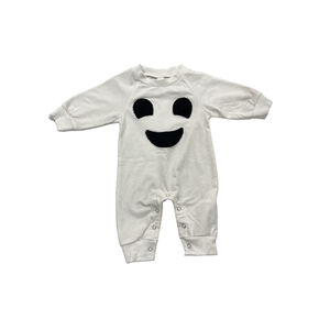 Baby Unbranded Bodysuit 0-3 Months White Black Ghost